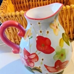 Beautiful Vintage Floral Pitcher Made Exclusively For Harry & David